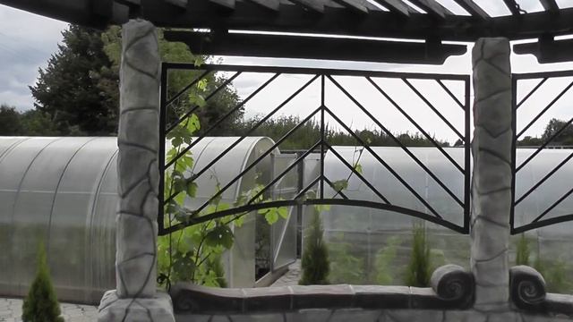 Ландшафтный дизайн участка загородного дома.Ландшафт участка своими руками. Беседка с кострищем. смотреть онлайн