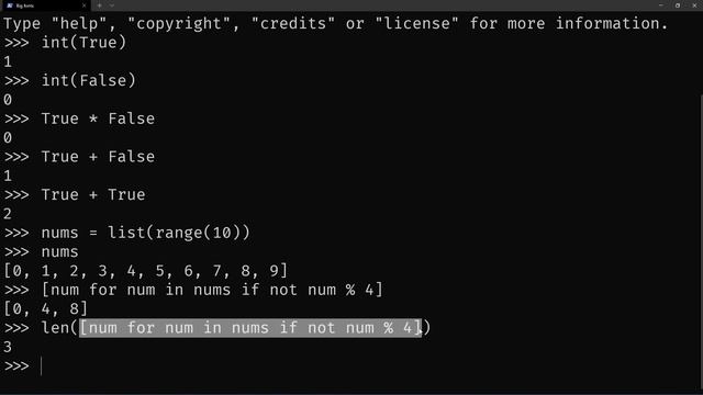 Counting things with Boolean arithmetics in Python смотреть онлайн