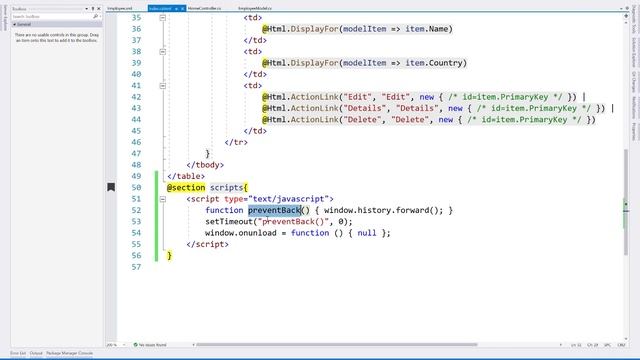 Disable back Button of Browser in ASP.NET MVC | CORE | JQuery | JavaScript смотреть онлайн
