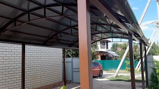 Навес из поликарбоната 4×8 Саратов.