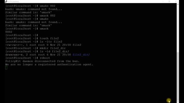 (Module 17) UMASK Configuration File ll UMASK 022 and 077 ll UMASK /etc/profile and /etc/bashrc смотреть онлайн