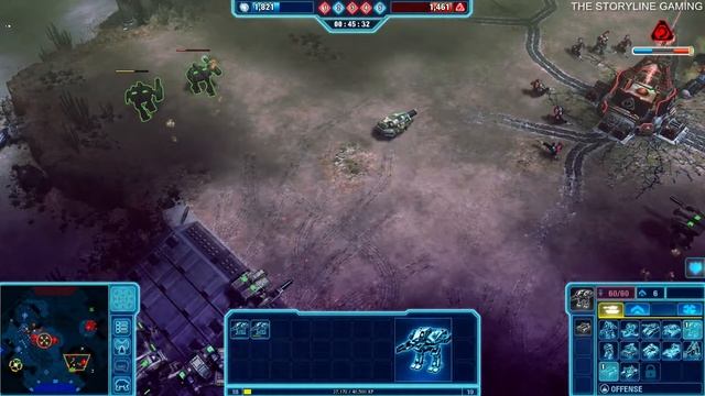 Command & Conquer 4: Tiberian Twilight - 4v4 Skirmish BRUTAL - Pipeline Plateau - Gameplay PC смотреть онлайн