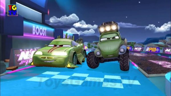 Shifty Sidewinder Unlocked vs Lightning McQueen, Komodo | Cars Fast as Lightning