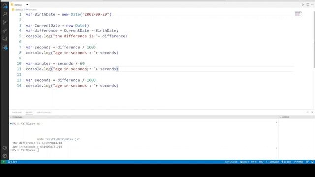 Get Your Age in Seconds, Minutes , Hours | JavaScript Date Methods #5 смотреть онлайн