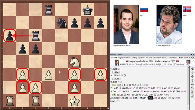 Матч за звание ЧЕМПИОНА МИРА по шахматам. Карлсен 🆚 Непомнящий. Обзор 1 партии: ТОНКАЯ ИГРА смотреть онлайн