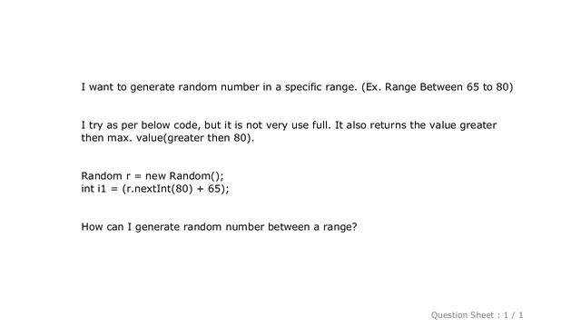 Android : How can I generate random number in specific range in Android? смотреть онлайн