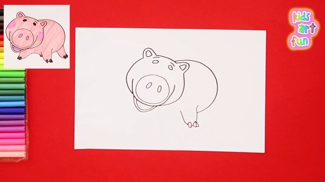 How to draw Hamm - Disney Toy Story смотреть онлайн