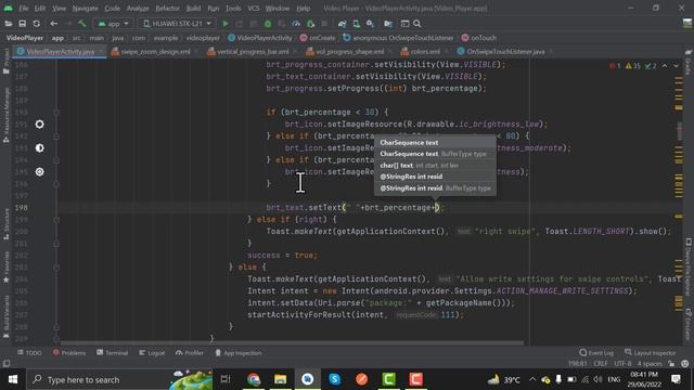 Video Player App in Android Studio (Part 28) | Swipe to Control Volume and Brightness in android смотреть онлайн