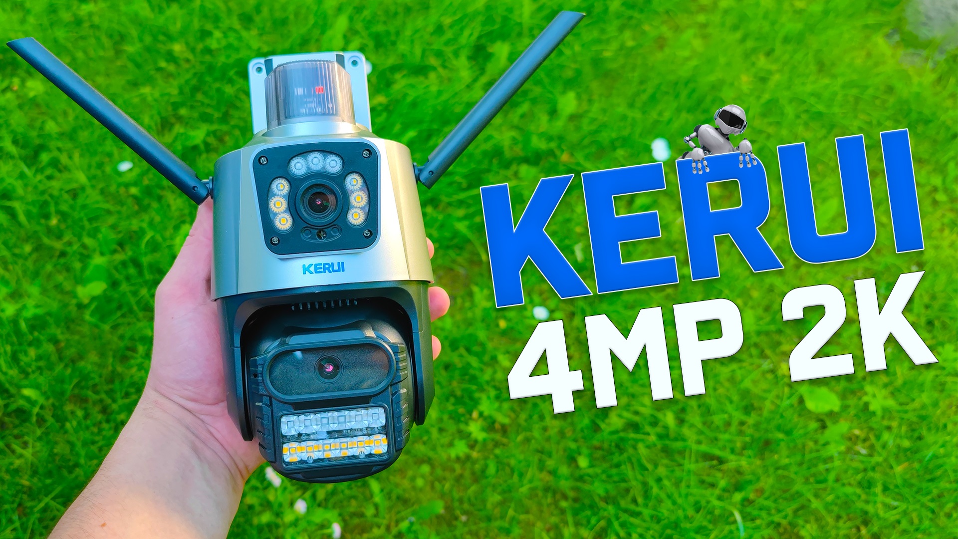 МЕГА КАМЕРА ВЕДЕОНАБЛЮДЕНИЯ KERUI с двумя Объективами, Ночным Видением и АВТОСЛЕЖЕНИЕМ за Человеком смотреть онлайн