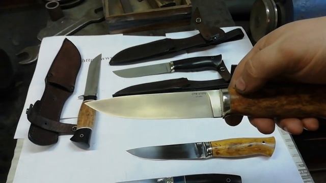 Обзор ножей от Андрея Горшкова из стали CPM S125V и BOHLER S-390,Х12МФ смотреть онлайн