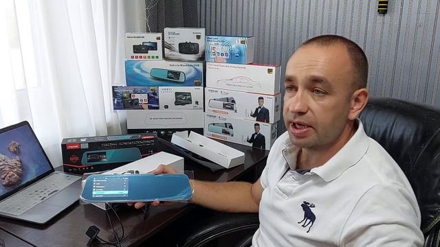Автомобильный видеорегистратор зеркало с камерой заднего вида Anytek N8 детальный обзор смотреть онлайн