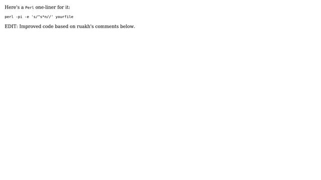 Unix & Linux: What's a good way to filter a text file to remove empty lines? (12 Solutions!!) смотреть онлайн
