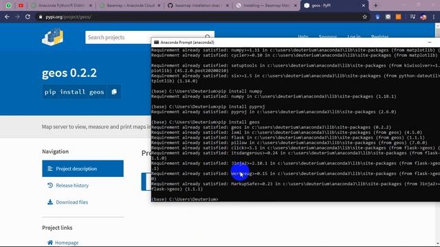 HOW TO INSTALL ANACONDA PYTHON 3.7.4 AND BASEMAP | BASIC GEO-PROGRAMMING смотреть онлайн
