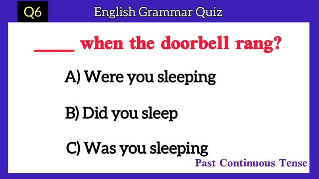 English Grammar Quiz | Past Continuous Tense Quiz | English Test : Part 12 | English with Rose #qui смотреть онлайн