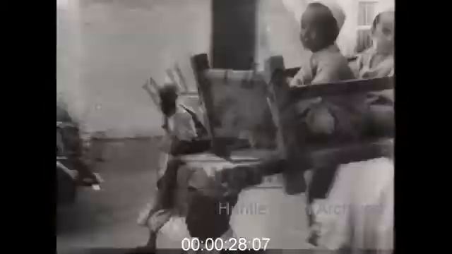 Children Carried Along Pilgrimage Route, 1950s - Film 1093005