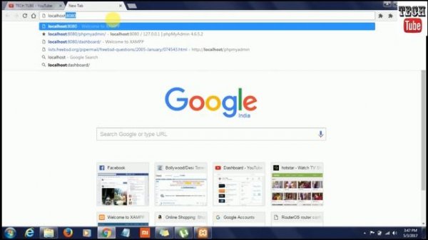 Open localhost/phpMyAdmin control panel using Xampp