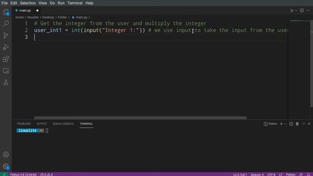 How to the take input from the user in Python and multiply the integer in Python ? смотреть онлайн