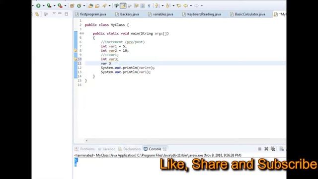 Java Pre increment and post increment in Kannada | Java Programming 9 смотреть онлайн