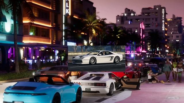 Все машины в трейлере GTA 6 смотреть онлайн