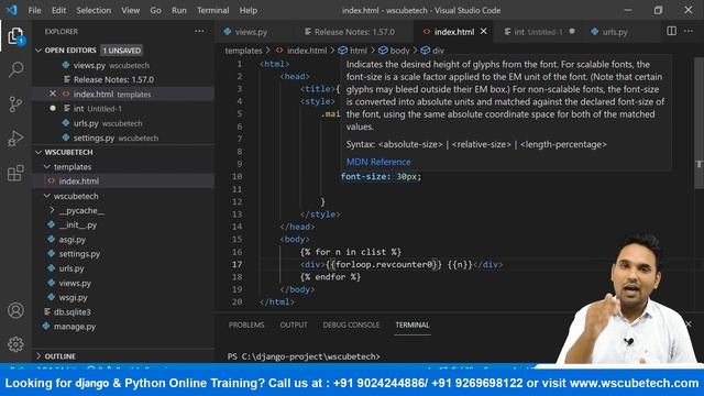 Using Django Template for Loop | Django Tutorial in Hindi for Beginners смотреть онлайн