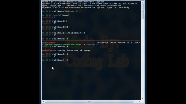 Python Lesson 3 : String indexing and slicing смотреть онлайн