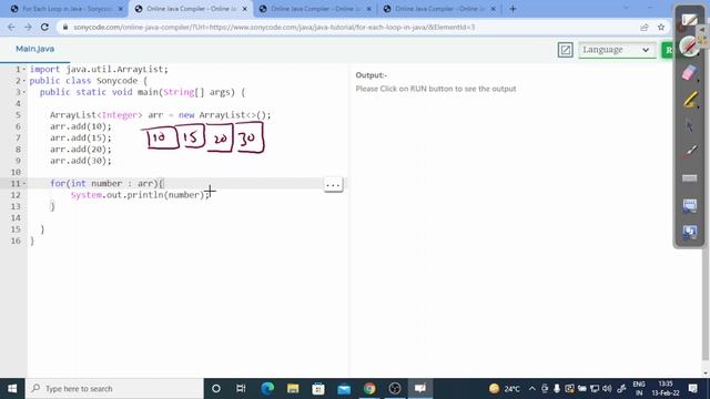 For Each Loop in Java смотреть онлайн