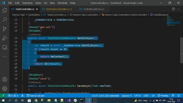 Unit Testing Asp.NetCore Web API Using xUnit[.NET6] смотреть онлайн