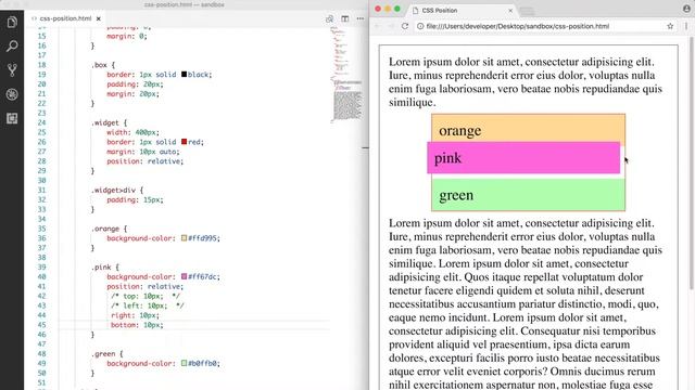 CSS Positions - relative, absolute, fixed - differences смотреть онлайн
