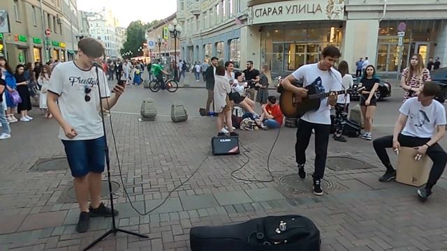 Джизус — Девочка в классе. Cover. Кавер. Живое выступление на Арбате в Москве. Music. WorldSun смотреть онлайн