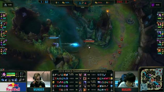 G2 vs. DWG | Игра 2 Worlds 1/4 Play-off 2019 Main Event | G2 Esports vs. Damwon Gaming смотреть онлайн
