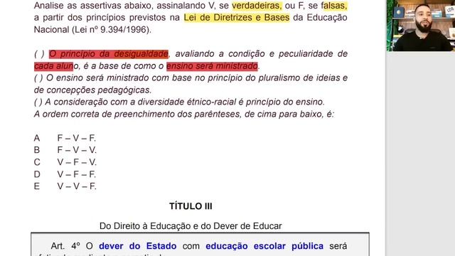 LDB ATUALIZADA 2024 [AULA 01] Concurso para Professor - Lei de Diretrizes e Bases da Educação смотреть онлайн