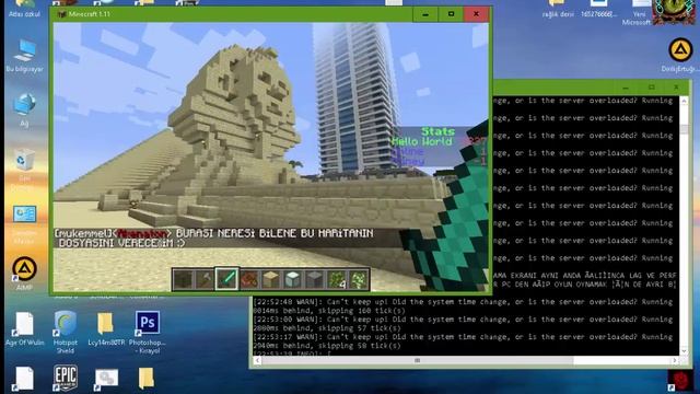 Minecraft Bukkit server da, yeni map " World of worlds " inceliyoruz. смотреть онлайн