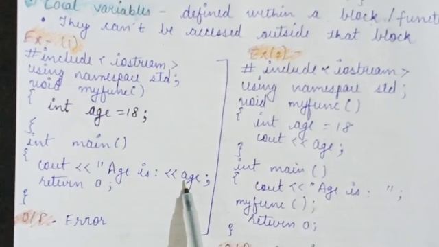 scope of variables in c++ | local variables | global variables смотреть онлайн