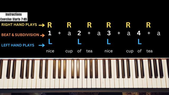 Jazz Piano Hand Independence Exercise (Left Hand Walking Bass & Right Hand Comping) смотреть онлайн