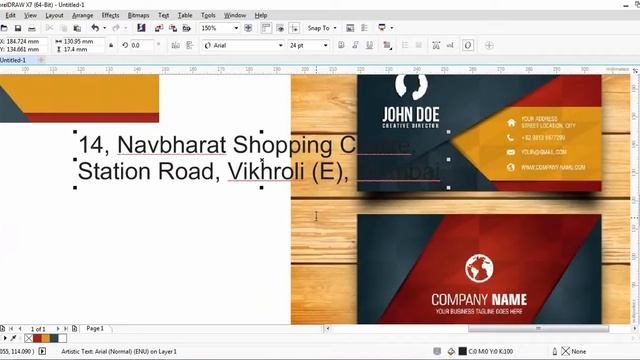 Awesome visiting card design in Corel Draw смотреть онлайн