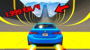 СПУСК БЕЗ ТОРМОЗОВ НА ЧИТЕРСКОЙ ТАЧКЕ ПО СУПЕР ТРАМПЛИНУ В ГТА 5 МОДЫ! ОБЗОР МОДА в GTA 5 ВИДЕО MODS