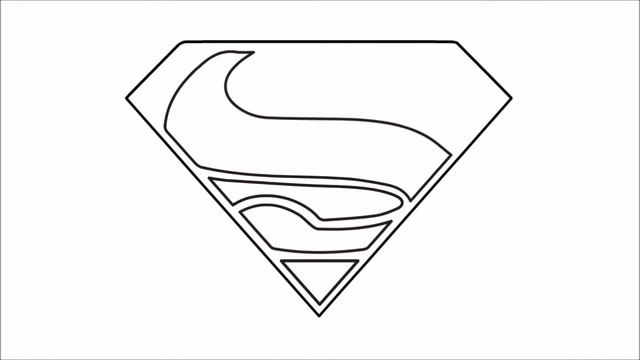 How to Draw a Superman Logo Easy step by step / Как нарисовать логотип супермена смотреть онлайн