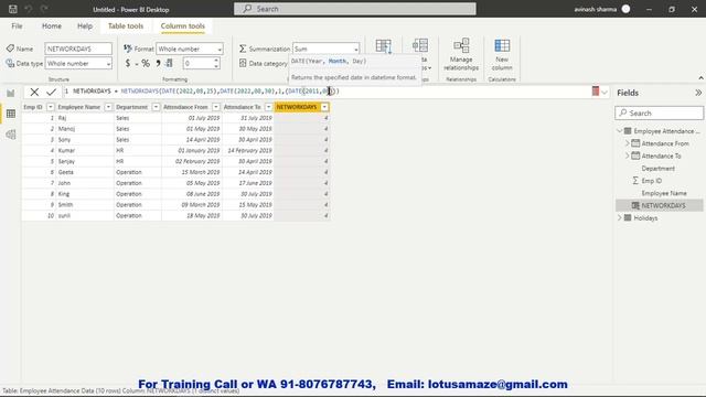 Dax Networkdays | Power BI Dax Tutorials смотреть онлайн