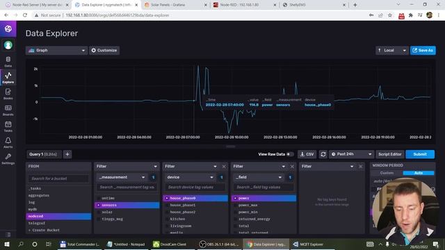 Shelly 3EM to MQTT to Node-Red to Influx to Grafana смотреть онлайн