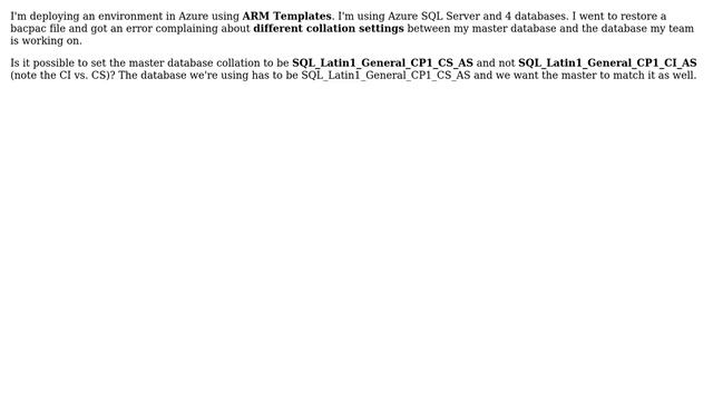 DevOps & SysAdmins: Change Azure Master Database Collation ARM Template смотреть онлайн