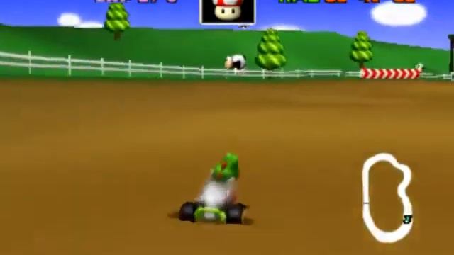 Mario Kart 64 - Moo Moo Farm (1'25"53) смотреть онлайн