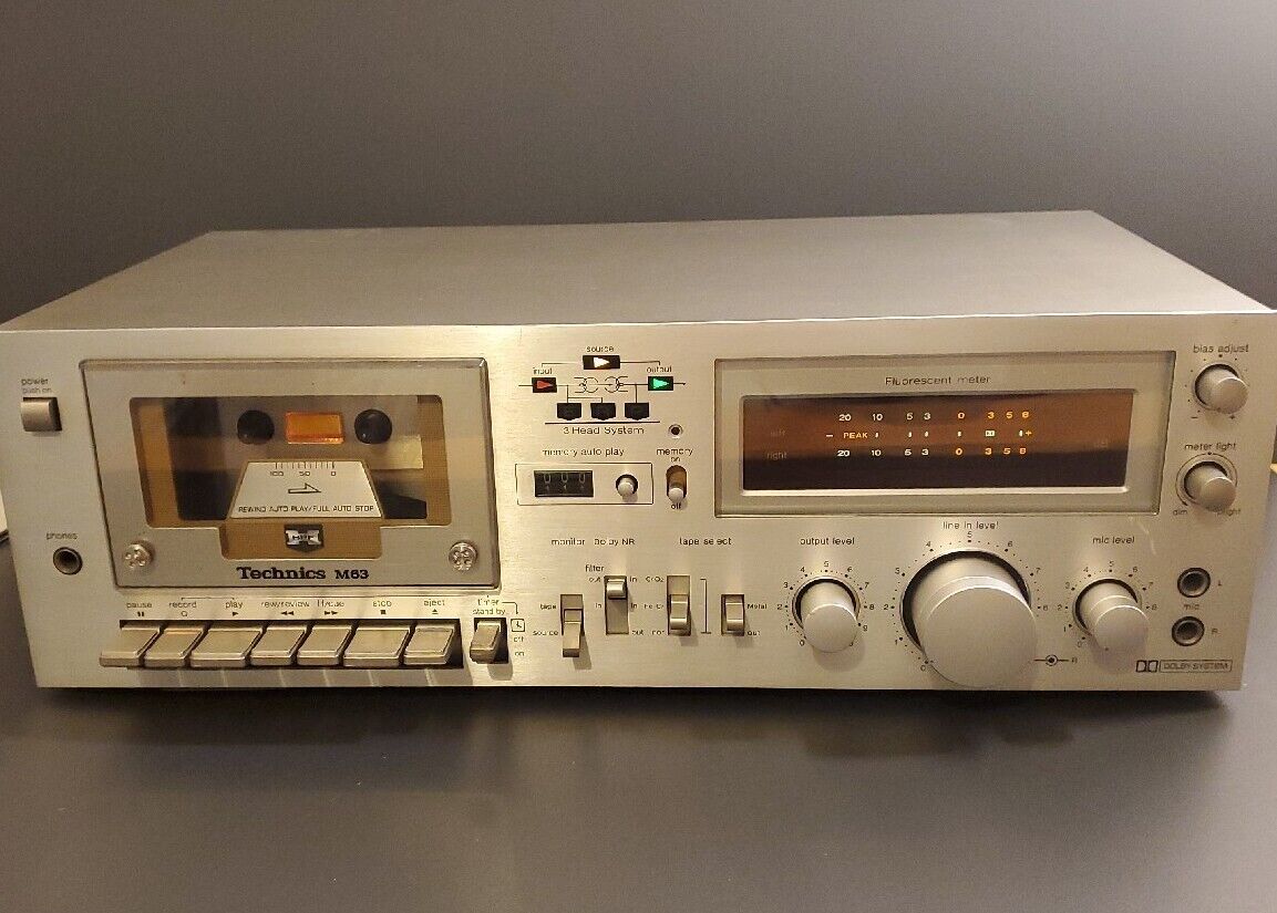 Стереокассетная дека Technics RS-M63 с 3 головками Японская-ЯПОНИЯ-1979-по-1980-ГОД смотреть онлайн