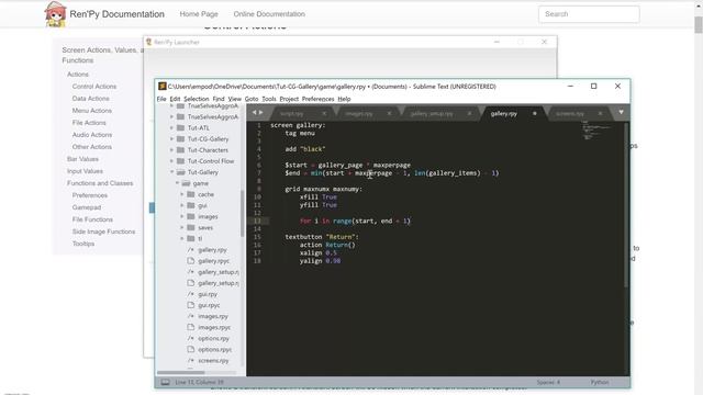 Renpy Tutorial: Image/CG Gallery Pt 2 смотреть онлайн