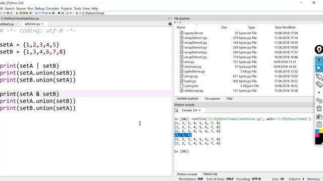 Python 3.7 Dersleri 15 - Set Intersection İle Çalışmak смотреть онлайн