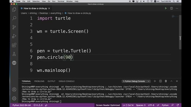 How to draw a circle | Python turtle module смотреть онлайн