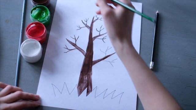 Рисовашки для малышей. Весеннее дерево. Рисуем дерево. смотреть онлайн