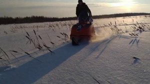 Буран с двигателем Лифан 20л.с. и гусеницами полярник по пухляку (часть2).