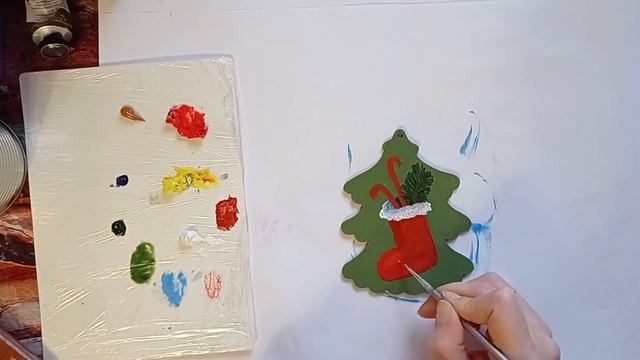 Как нарисовать новогодний сапожок смотреть онлайн