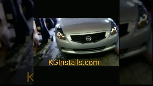Nissan Altima Coupe retrofit custom headlights by KG Installs смотреть онлайн