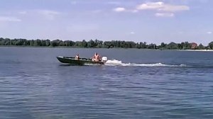 Лодка Сибирячка с Jonson df 15